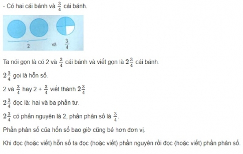 Giải bài hỗn số - Sgk toán 5 trang 12
