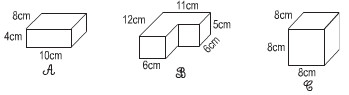 Giải bài : Hình hộp chữ nhật. Hình lập phương - sgk Toán 5 trang 107