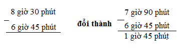Giải bài : Trừ số đo thời gian - sgk Toán 5 trang 132